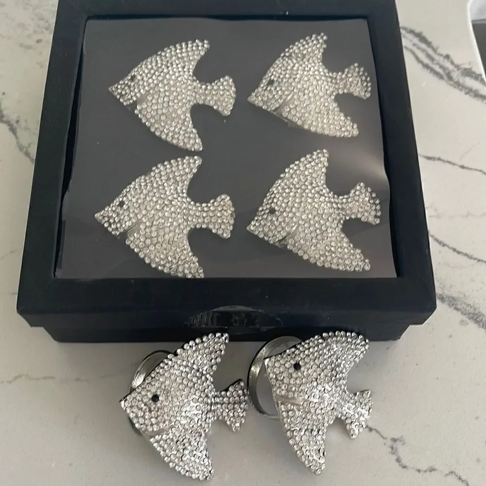 Nicole Miller Home Napkin rings.  Set of 6